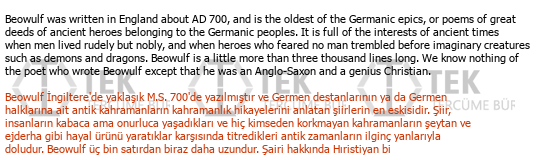İngilizce - Türkçe çeviri - 138