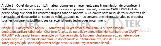 Türkçe - Fransızca çeviri - 118