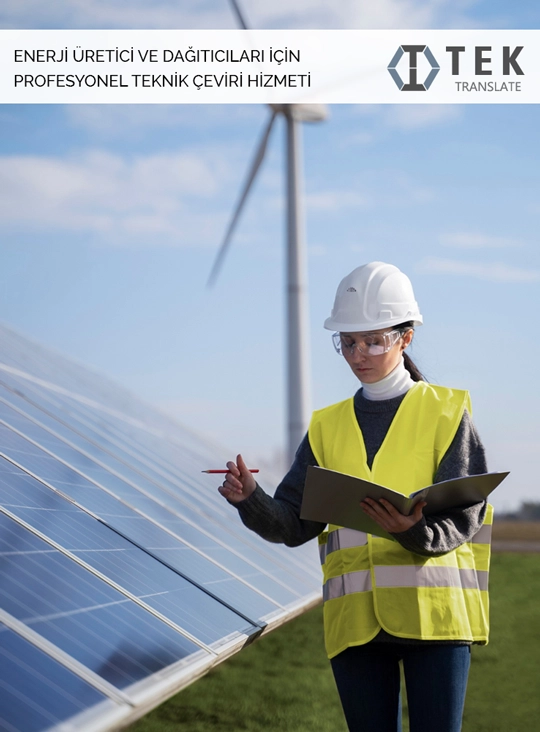 Enerji sektörüne teknik tercüme hizmeti
