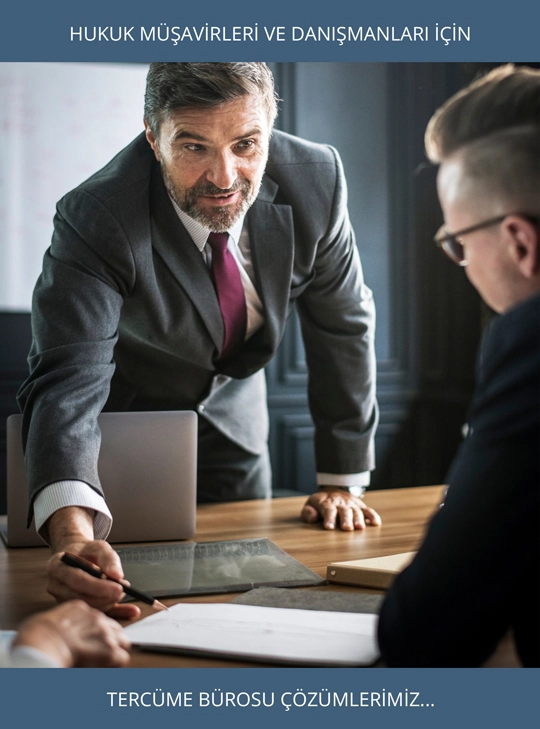 Hukuk müşavirleri ve danışmanları için tercüme bürosu hizmeti