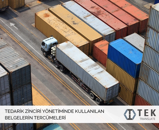 Tedarik zinciri yönetimi belgelerinin tercümesi